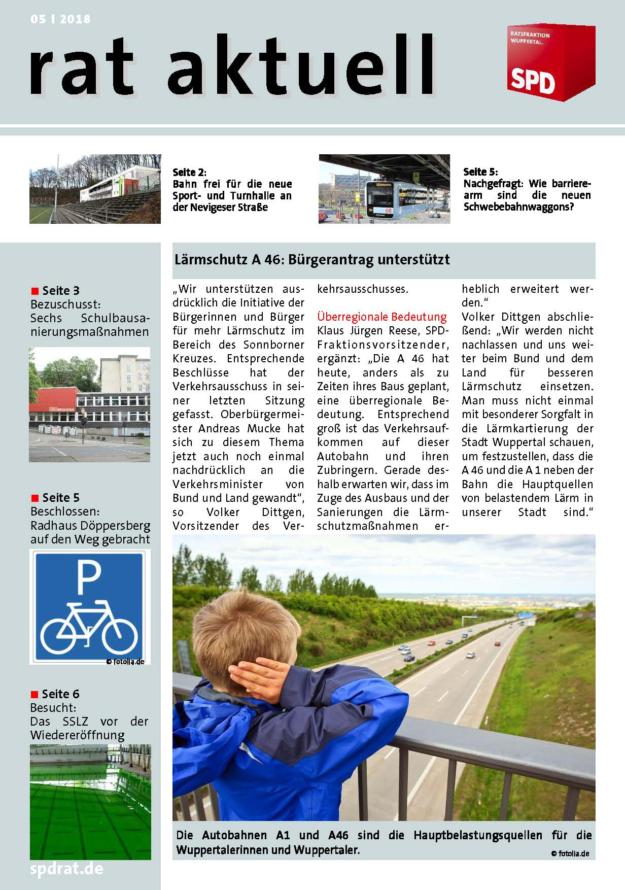 Die neue Ausgabe rat aktuell ist da SPD Ratsfraktion Wuppertal